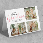Cartão Colagem de Fotos de Aniversário Feliz Moderno<br><div class="desc">Um cartão de aniversário de colagem de fotos moderno,  com 3 fotos e texto editável,  perfeito para qualquer parente feminino. O estilo,  o tamanho e a cor da fonte de texto podem ser alterados clicando em personalizar um link após personalizar.</div>
