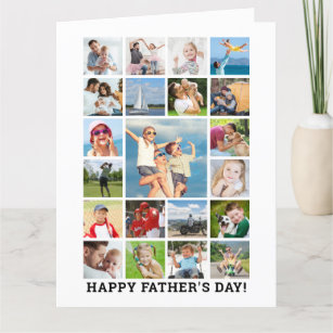 Cartão Colagem de Fotos de Dia de os pais Feliz BIG Perso