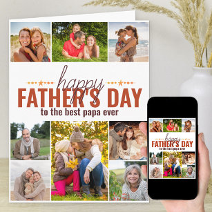 Cartão Colagem de Fotos de Dia de os pais Feliz Personali