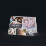 Cartão Colagem de Fotos de Família com Múltiplas Fotos So<br><div class="desc">Envie um cartão especial para que eles saibam que você está pensando neles com esta colagem de fotos de família. Personalize com o nome da sua família e várias fotos. Envie uma mensagem de amor e consideração. Um lindo presente para reuniões de família.Envie para os feriados, envie só porque sim....</div>