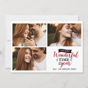 Cartão Colagem de fotos de Feriado Vermelho da melhor épo