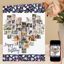 Colagem de Fotos do Coração 36 Corações Pic Qualqu