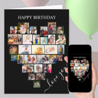 Colagem de Fotos em Forma de Coração Amor Escrito