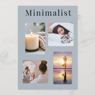 Cartão Colagem de Fotos Minimalista Estética para Decoraç