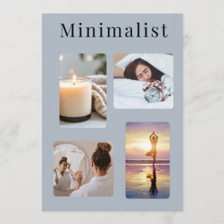 Cartão Colagem de Fotos Minimalista Estética para Decoraç