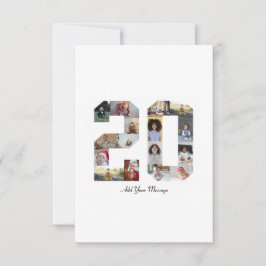 Cartão Colagem de Fotos Número 20