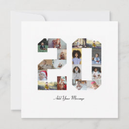 Cartão Colagem de Fotos Número 20