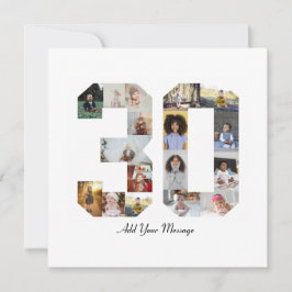 Cartão Colagem de Fotos Número 30