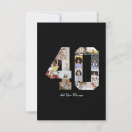 Cartão Colagem de Fotos Número 40