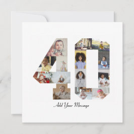 Cartão Colagem de Fotos Número 40