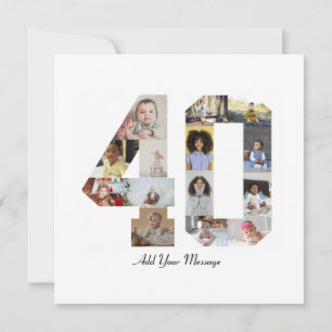 Cartão Colagem de Fotos Número 40