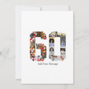 Cartão Colagem de Fotos Número 60