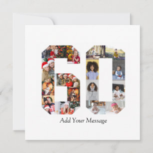 Cartão Colagem de Fotos Número 60