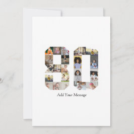 Cartão Colagem de Fotos Número 80