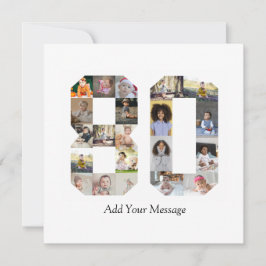 Cartão Colagem de Fotos Número 80
