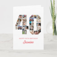 Colagem de Fotos Personalizada do Número de aniver