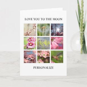 Cartão Colagem de Fotos Personalizadas com o Texto