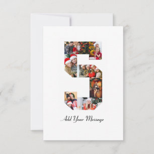 Cartão Colagem de Fotos Preto e Branco Número 5