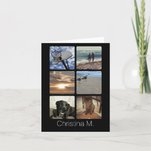 Cartão Colagem de Imagens Múltiplas Fotográficas Personal