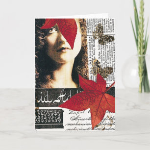 Cartão Colagem de mídia mista