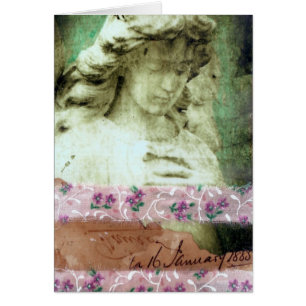 Cartão Colagem de Mídia Mista Angel