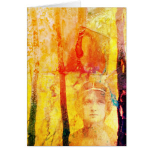 Cartão Colagem de mídia mista, placa de saudação do Dentr