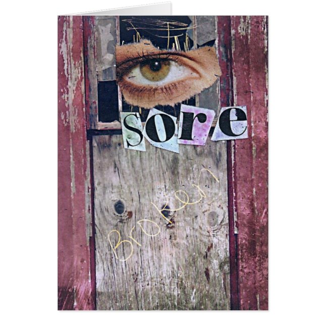 Cartão colagem de olhos (Frente)