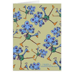 Cartão Colagem de Peacock Marching