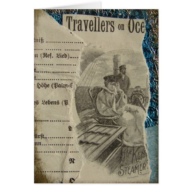 Cartão Colagem de Viajantes (Frente)