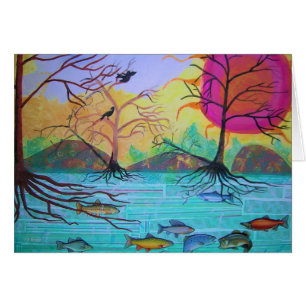 Cartão Colagem do espírito