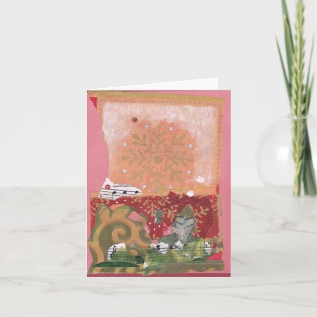 Cartão colagem do floco de neve (Frente)