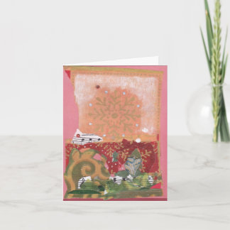 Cartão colagem do floco de neve