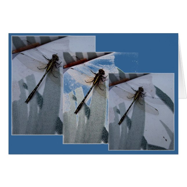 Cartão Colagem Dragonfly (Frente Horizontal)