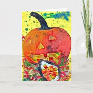 Cartão Colagem Feliz de Halloween