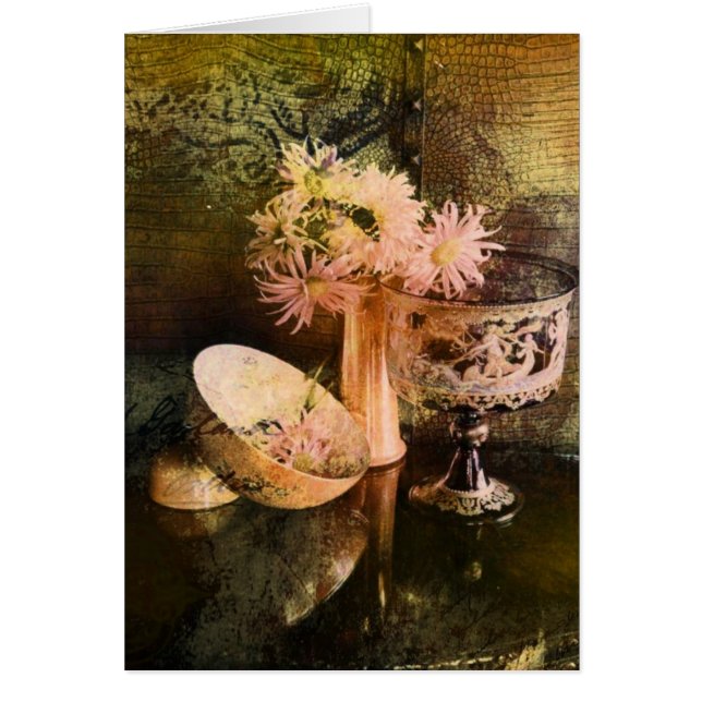 Cartão Colagem Floral (Frente)