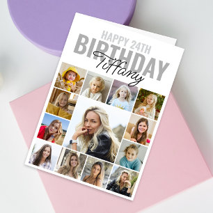 Cartão Colagem Foto de Feliz Aniversário de Qualquer Idad