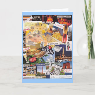 Cartão Colagem Notecard de Paris