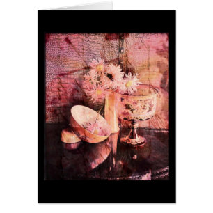 Cartão Colagem Rosa