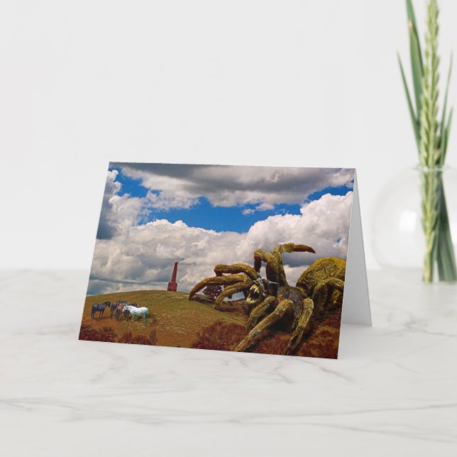 Cartão Colagem Spider Science-Ficage (Frente)