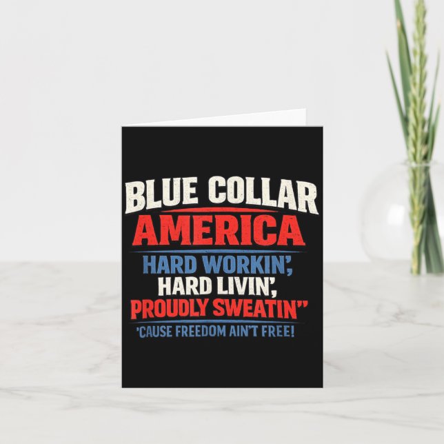 Cartão Colar Azul América Bisonrel Voador Patriótico 4º (Frente)