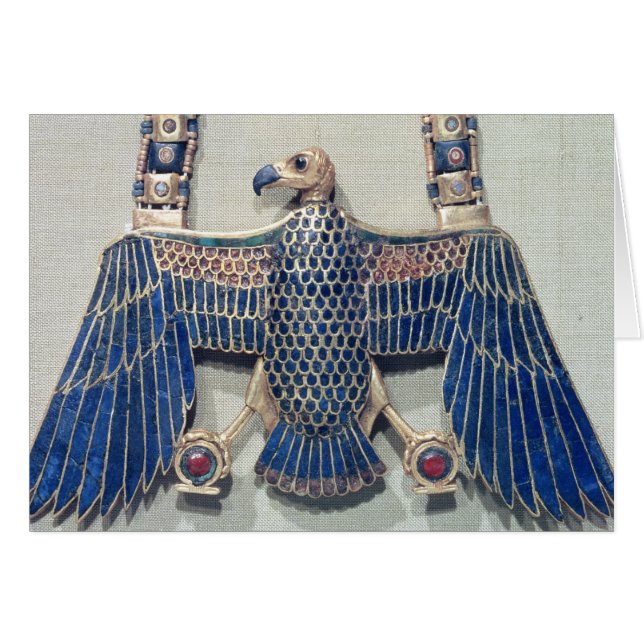 Cartão Colar com pendente do abutre (Frente Horizontal)