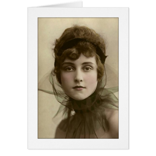 Cartão colarinho alto da dama vitoriosa (Frente)