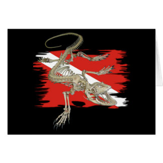 Cartão Coleção alfa dos mergulhadores da bandeira