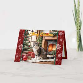 Cartão Coleção Antiga de Férias de Natal Bonito