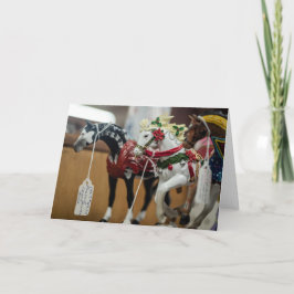 Cartão Coleção de Enfeites de Cavalos de Carrossel Festiv
