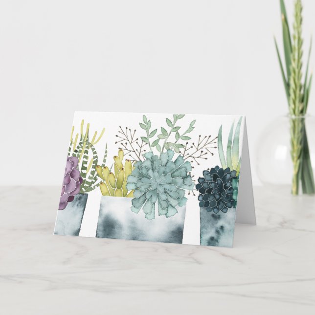 Cartão Coleção de Felicidade de Plantas (Frente)