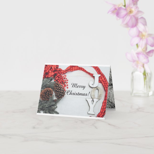 Cartão Coleção de Feriados de Joy e Ribbon (Orquídea)