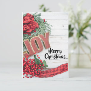 Cartão Coleção de Férias Joy & Wreath