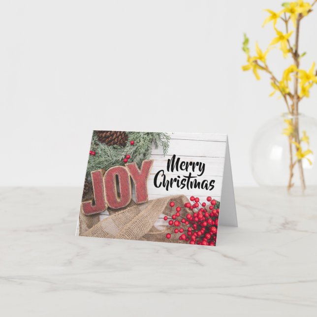 Cartão Coleção de Férias Joy & Wreath (Flor Amarela)