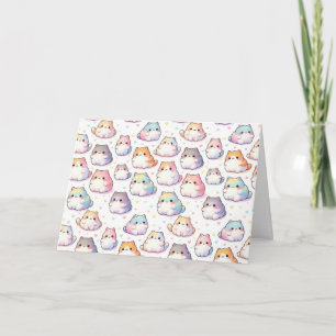 Cartão Coleção De Gatos De Cartoon De Chubby De Aniversár
